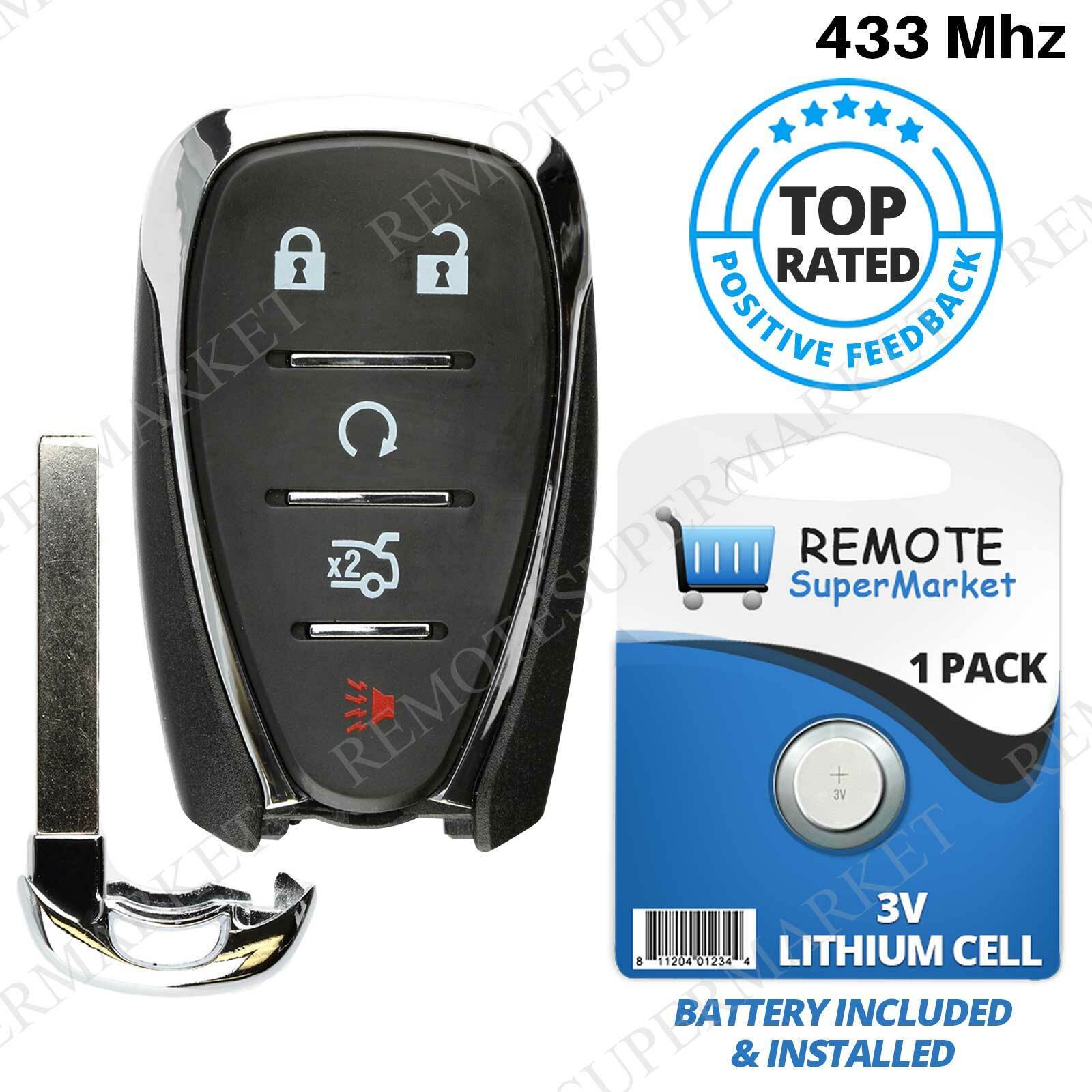 Replacement for 2016 2017 2018 2019 2020 Chevrolet Camaro Remote Car Key Fob