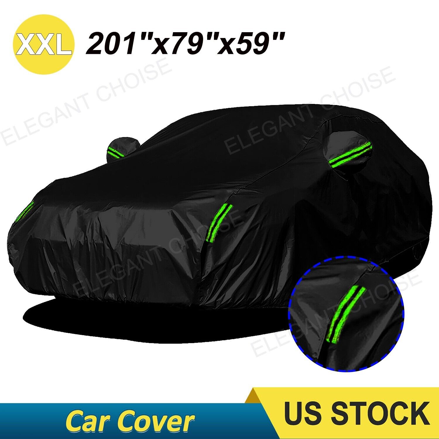 XXL Car Cover Waterproof All Weather for car, Full car Cover Rain Sun Protection