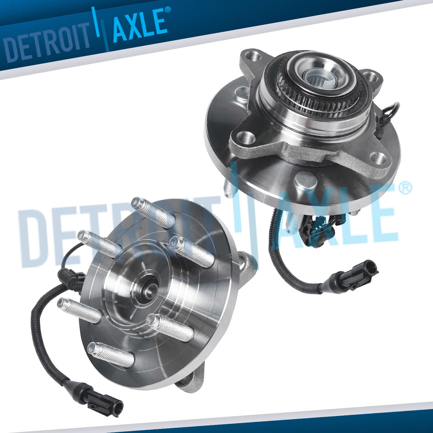 Pair Front Wheel Bearing and Hubs Assembly for Ford F-150 2009 2010 4WD 6 LUGS