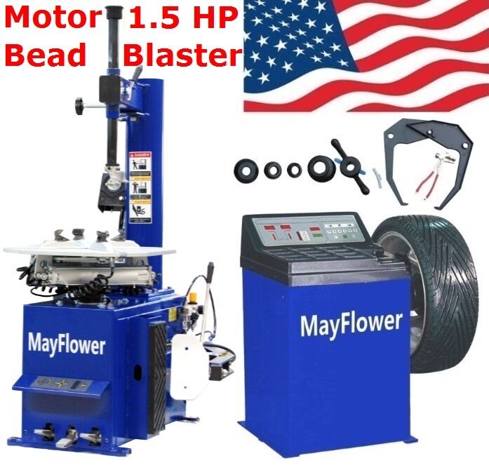 Mayflower 1.5 HP Tire Changer Wheel Changers Machine Combo Balancer Rim 950 680