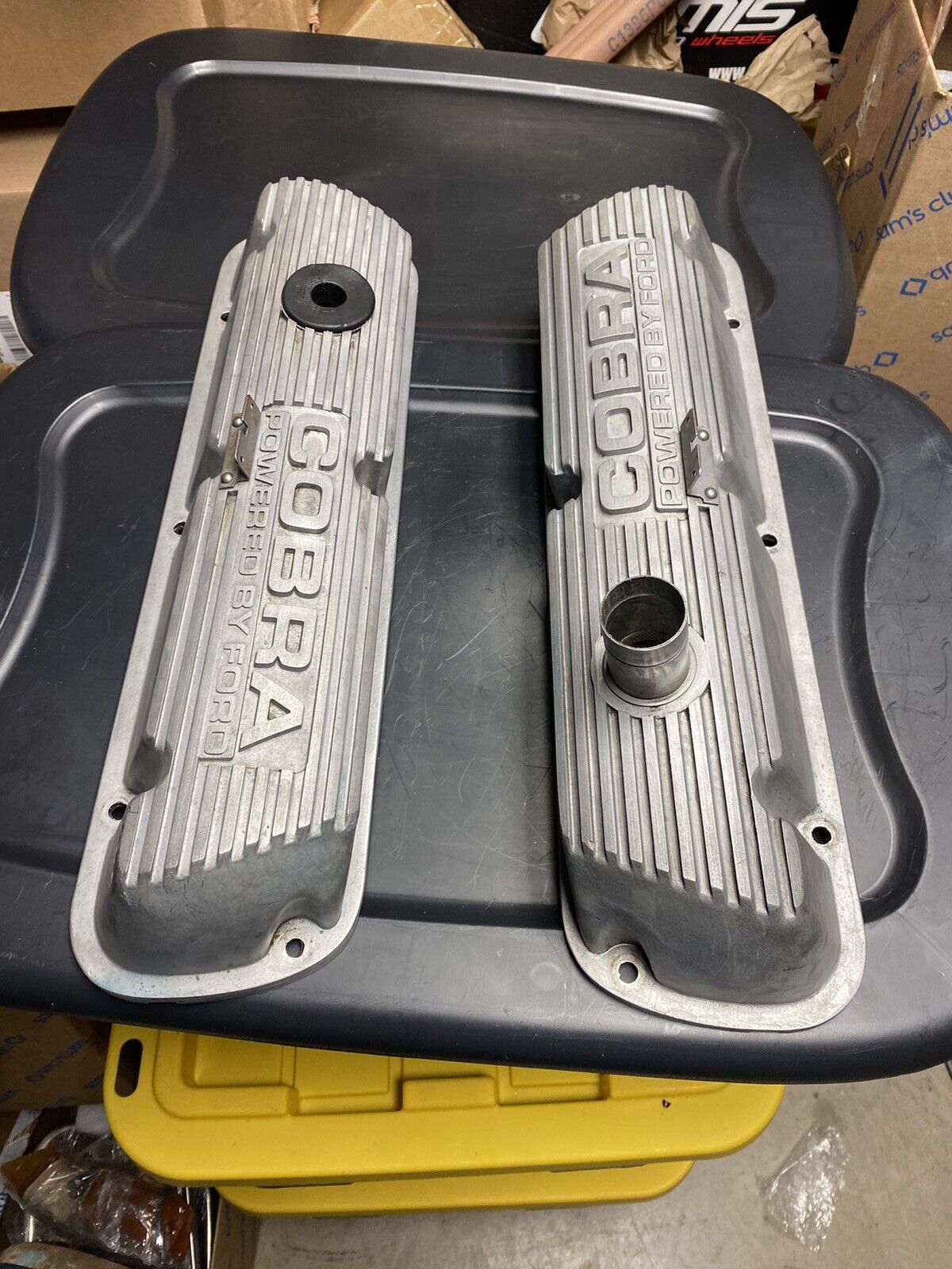FORD MUSTANG 260 289 302 351w SBF COBRA POWERED BY FORD Valve Cover Set Shelby