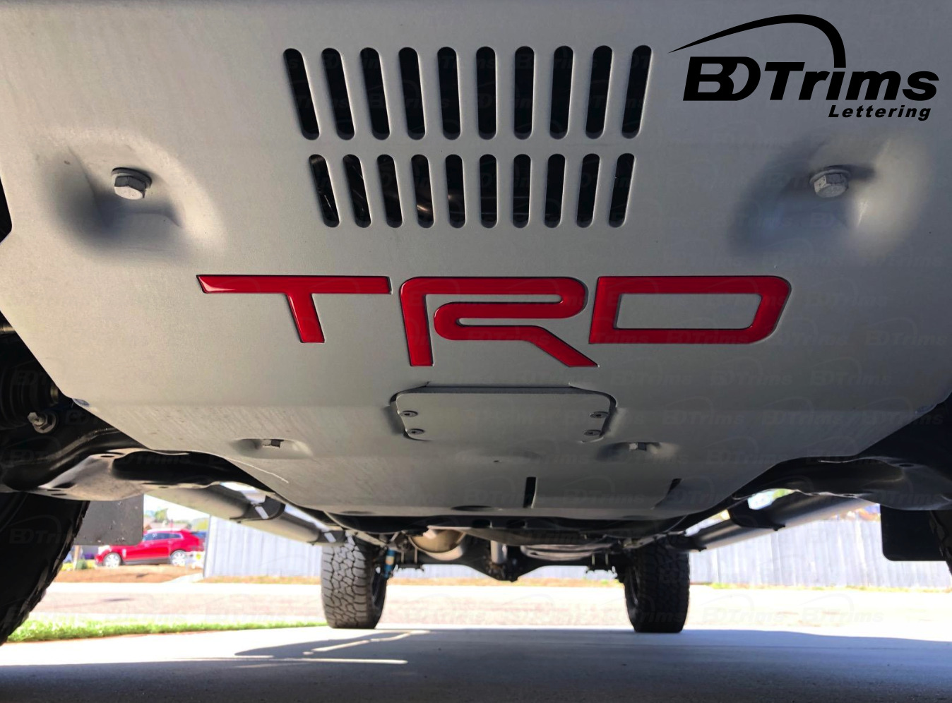Red Domed 3D Letters fits TRD Skid Plate Tacoma 2016-2023 - 4Runner 2019-2020