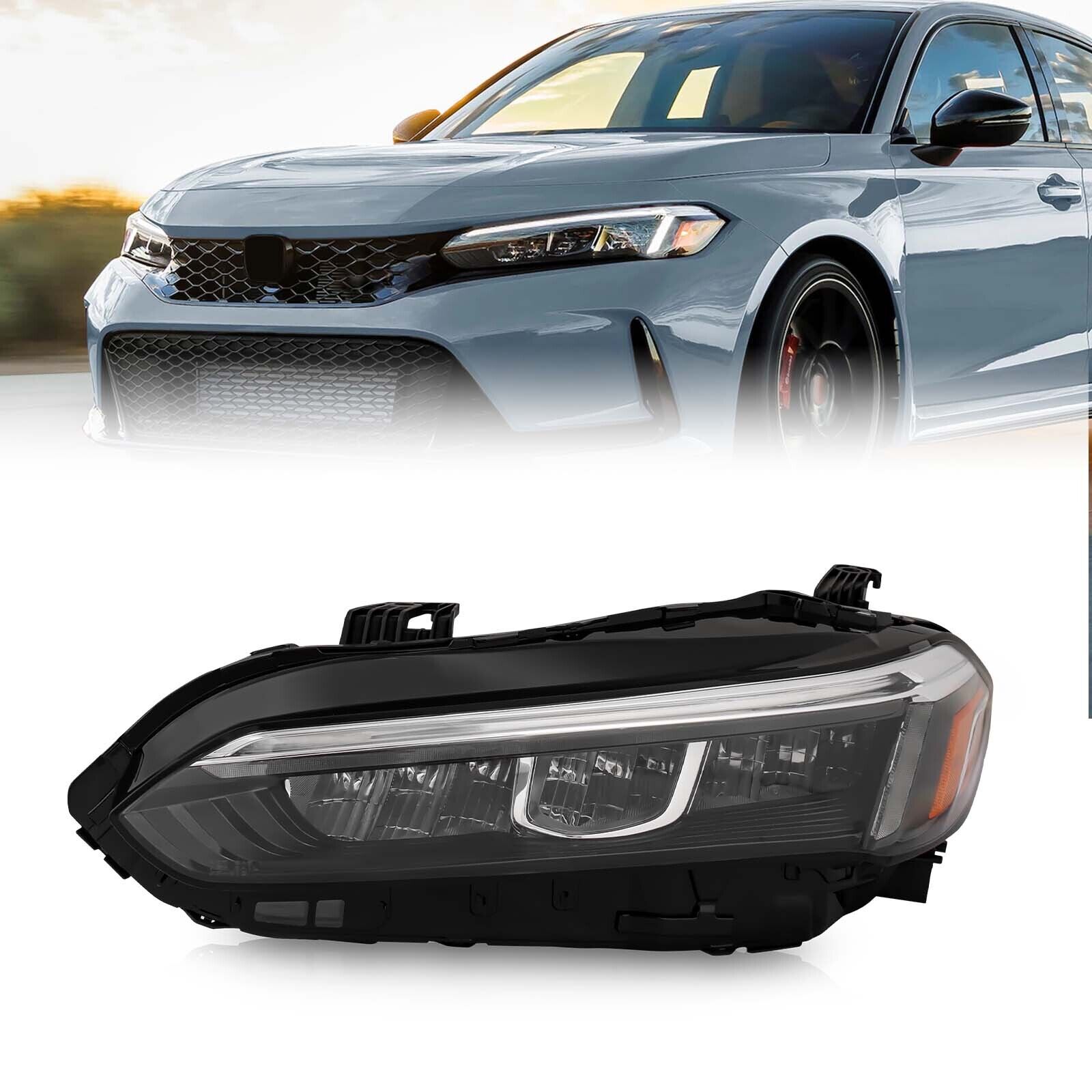 For 2022-2023 Honda Civic OE Style Chrome Full LED Left Driver Side Headlight