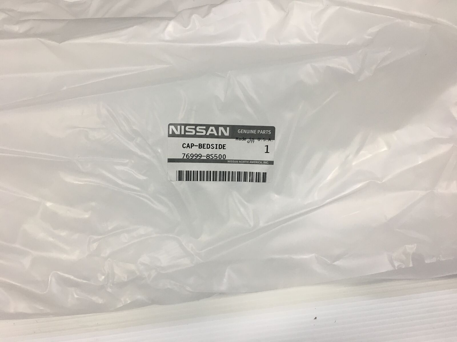 Genuine OEM Nissan 76999-8S500 LH Bed Side Bed Rail Cap 04-15 Titan Crew Cab 5.5