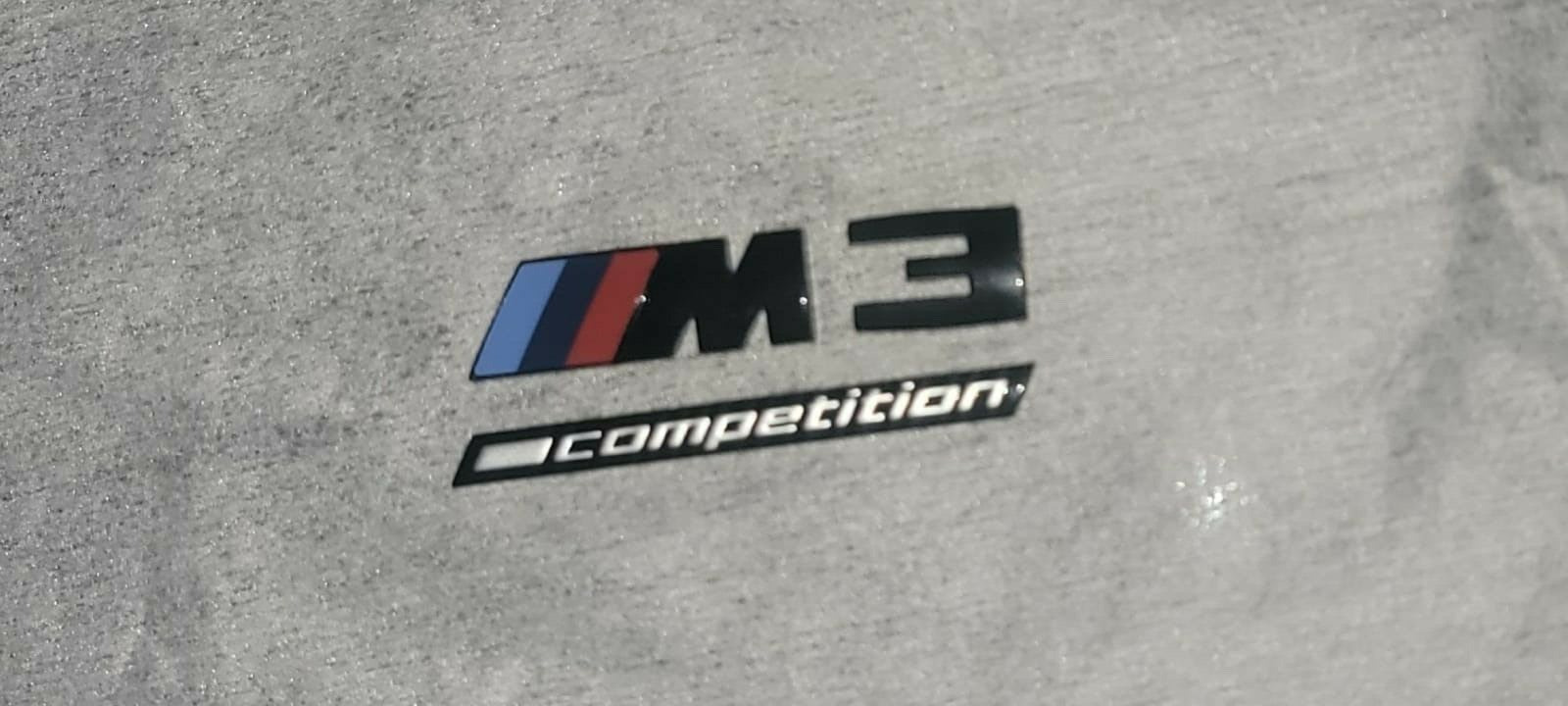 BMW M3 COMPETITION BLACK EMBLEM GENUINE OEM FRONT GRILL PERFORMANCE NEW M POWER
