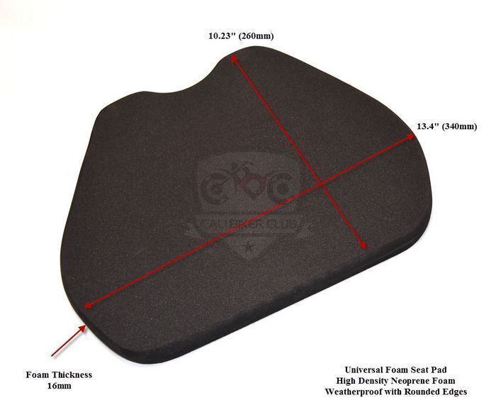 Universal Motorcycle Race Seat Pad for Track Use 16mm Thick High Density Foam
