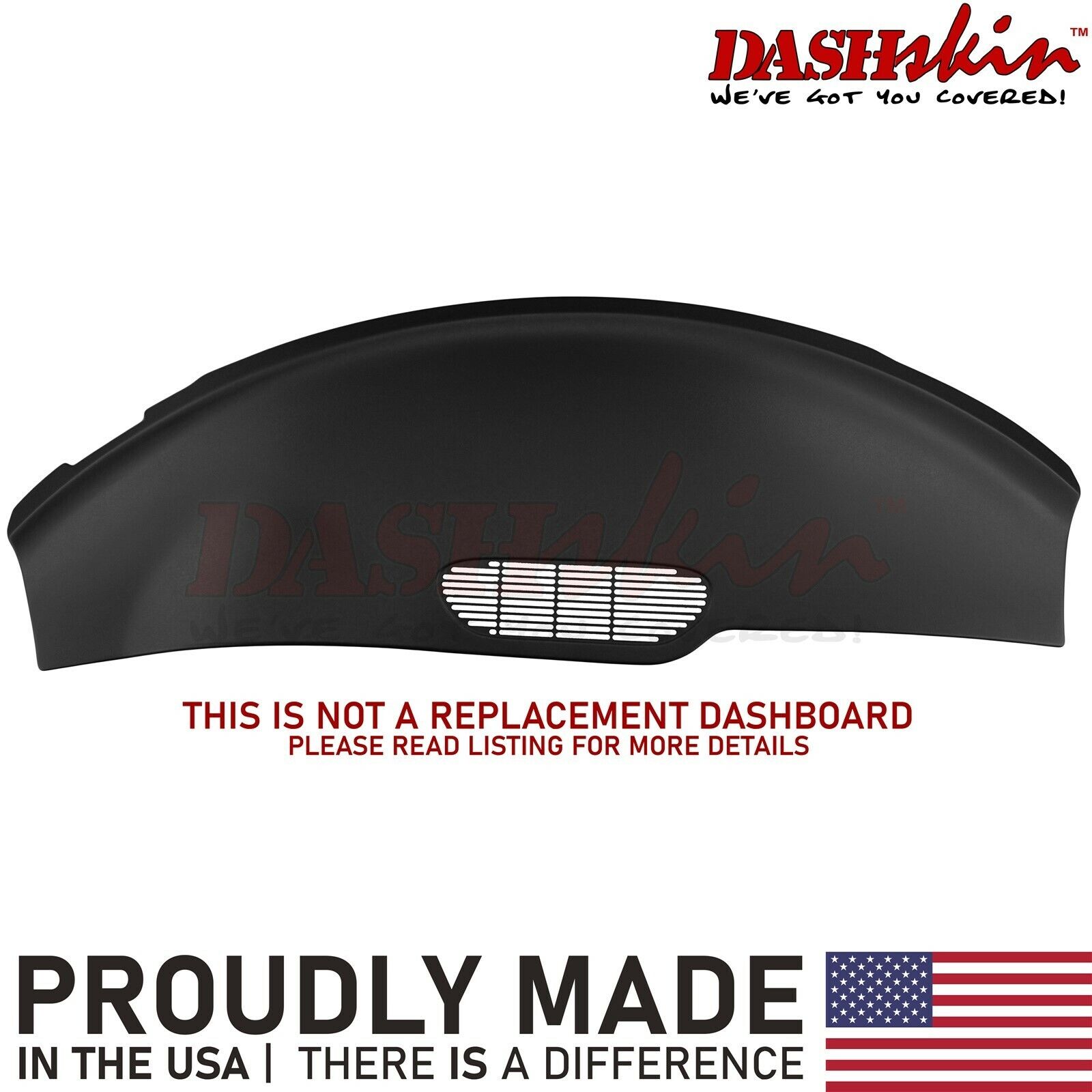 DashSkin Molded Dash Cover w/Defrost Louvers for 00-02 Camaro Firebird in Black