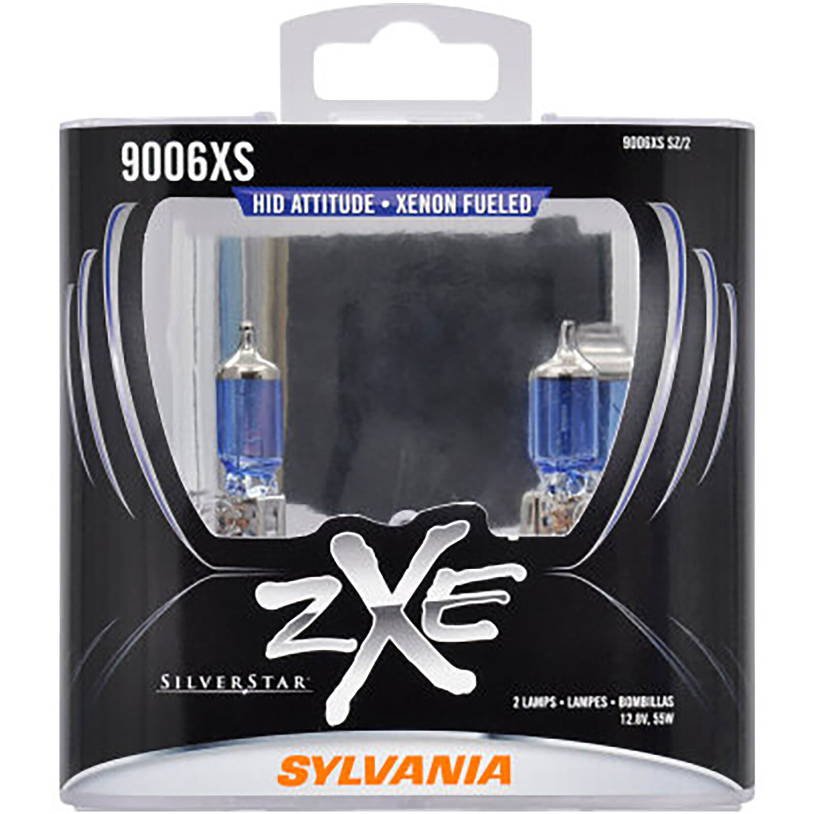SYLVANIA 9006XS SilverStar zXe High Performance Halogen Headlight Bulb, 2 Bulbs