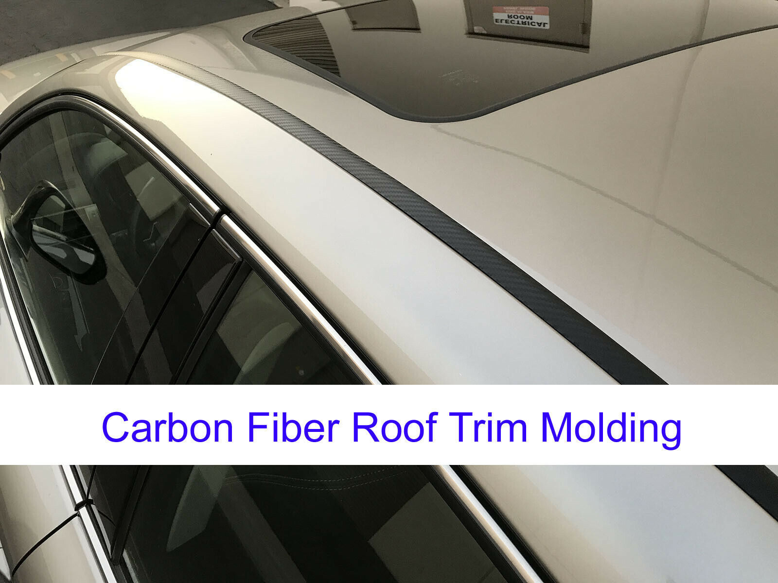 For BMW2002-2018 models 2pcs Flexible CARBON FIBER ROOF TRIM Molding Kit