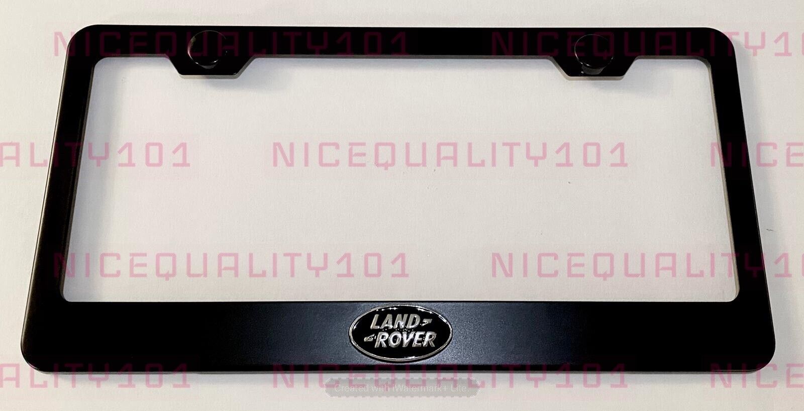 3D Land Rover Range Rover Stainless Steel Metal Black License Plate Frame Holder