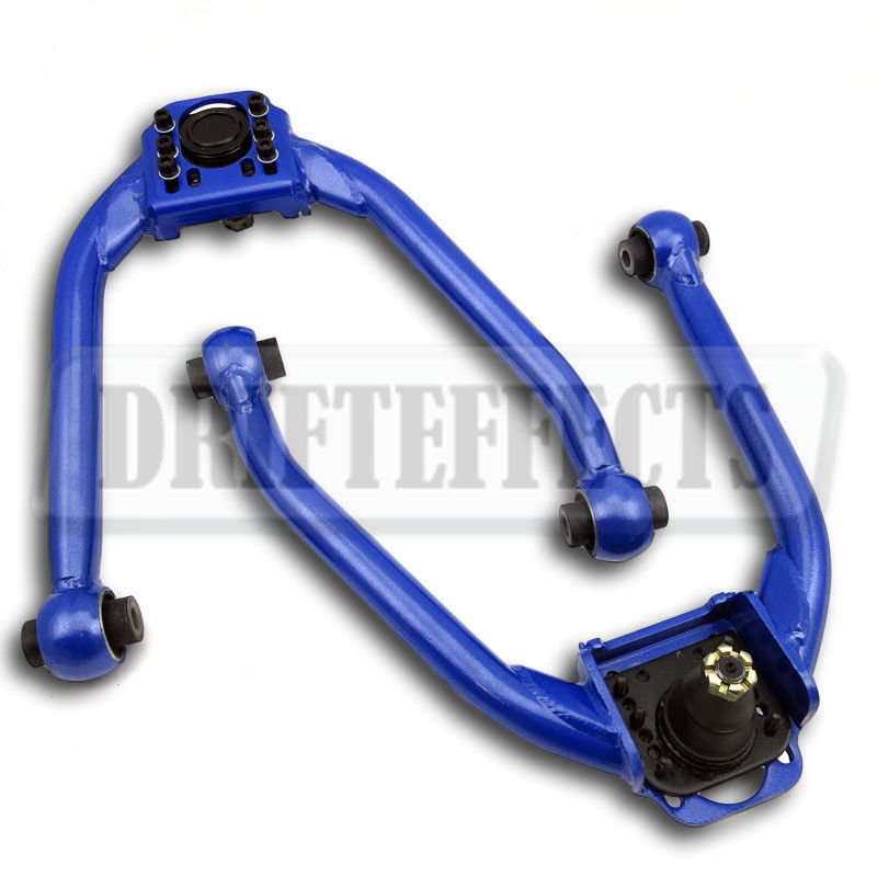 For 350Z Z33 2003-09 Blue Adjustable Front Upper Camber Arms W/ Ball Joints Set