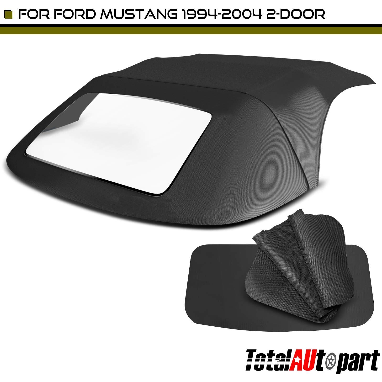 Convertible Soft Top w/Black Plastic Window for Ford Mustang 1994-2004 3.8L 4.6L