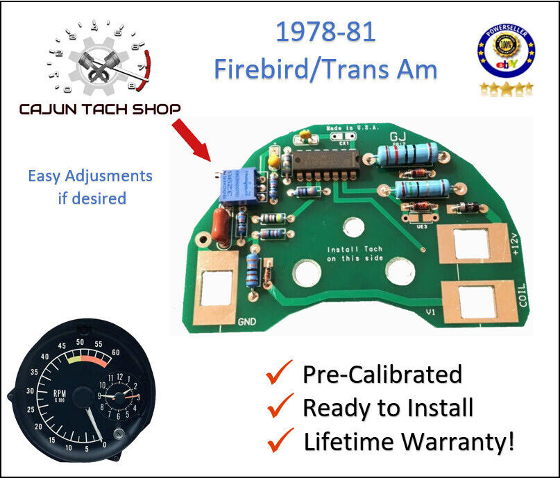1978-81 Pontiac Firebird, TRANS AM, Tachometer Circuit Board - 6K TACH NEW