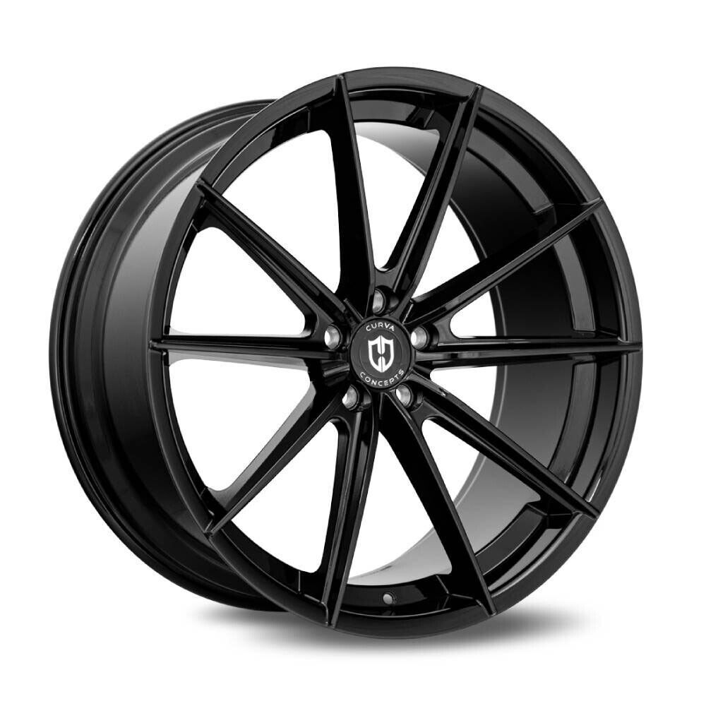 Curva CFF46 22x9 5x114.3 +35et 73.1 Gloss Black Wheel