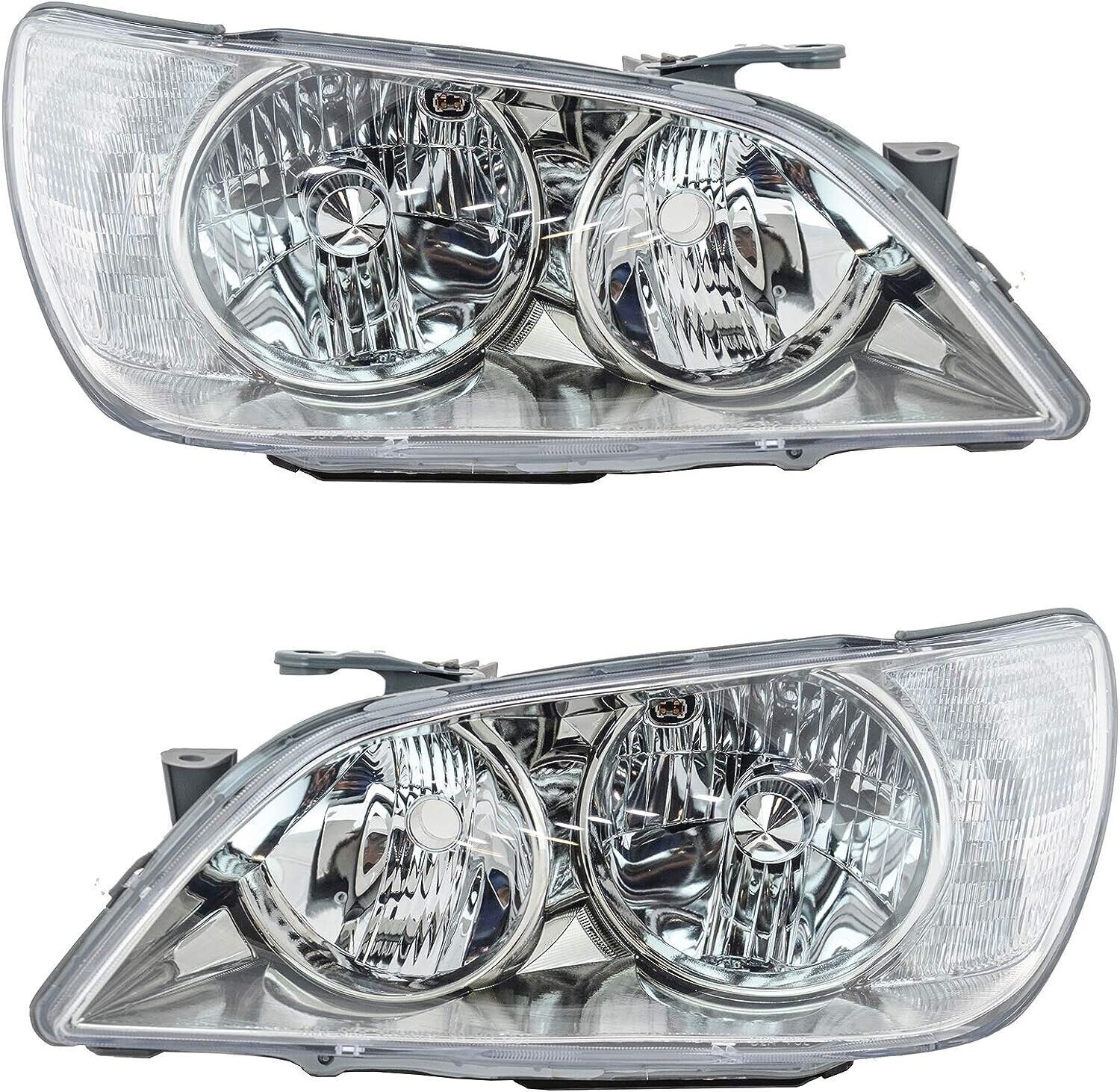 2001-2005 Factory Chrome OE Headlight Assembly Pair for Lexus IS300 Left+Right