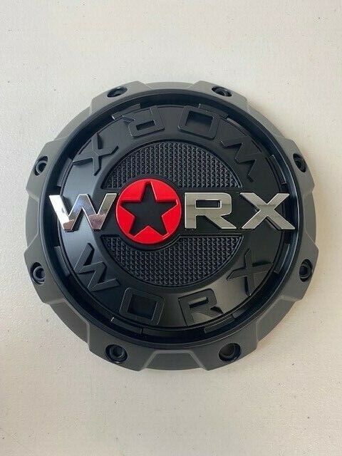 Worx By Ultra 8 Lug Matte Black Wheel Center Cap 30171765F-A Short Round