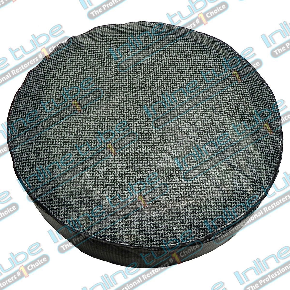 1964-81 Gm Trunk Luggage Compartment Spare Spair Tire Cover Aqua Houndstooth 14