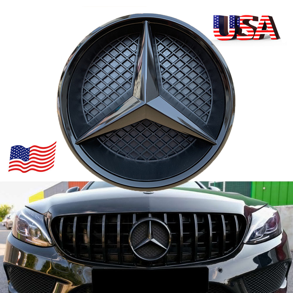 Fit for Mercedes Benz Front Grille Star Emblem Black Badge C117 W205 W166 W212