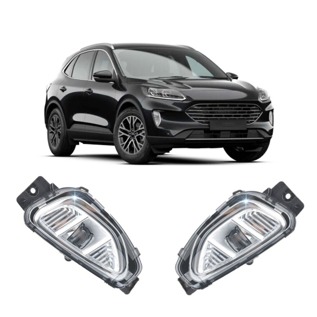 For 2020-2022 Ford Escape LED Fog Lights  Replacement Kit Bezel Switch Wire Set
