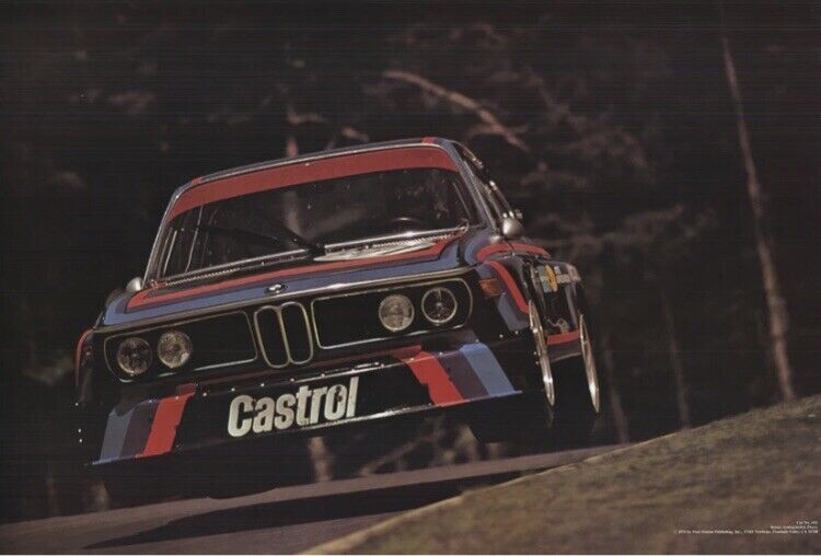 BMW 3.0CSL Airborne/Nurburgring 1974 Rare/Out Of Print Car Poster
