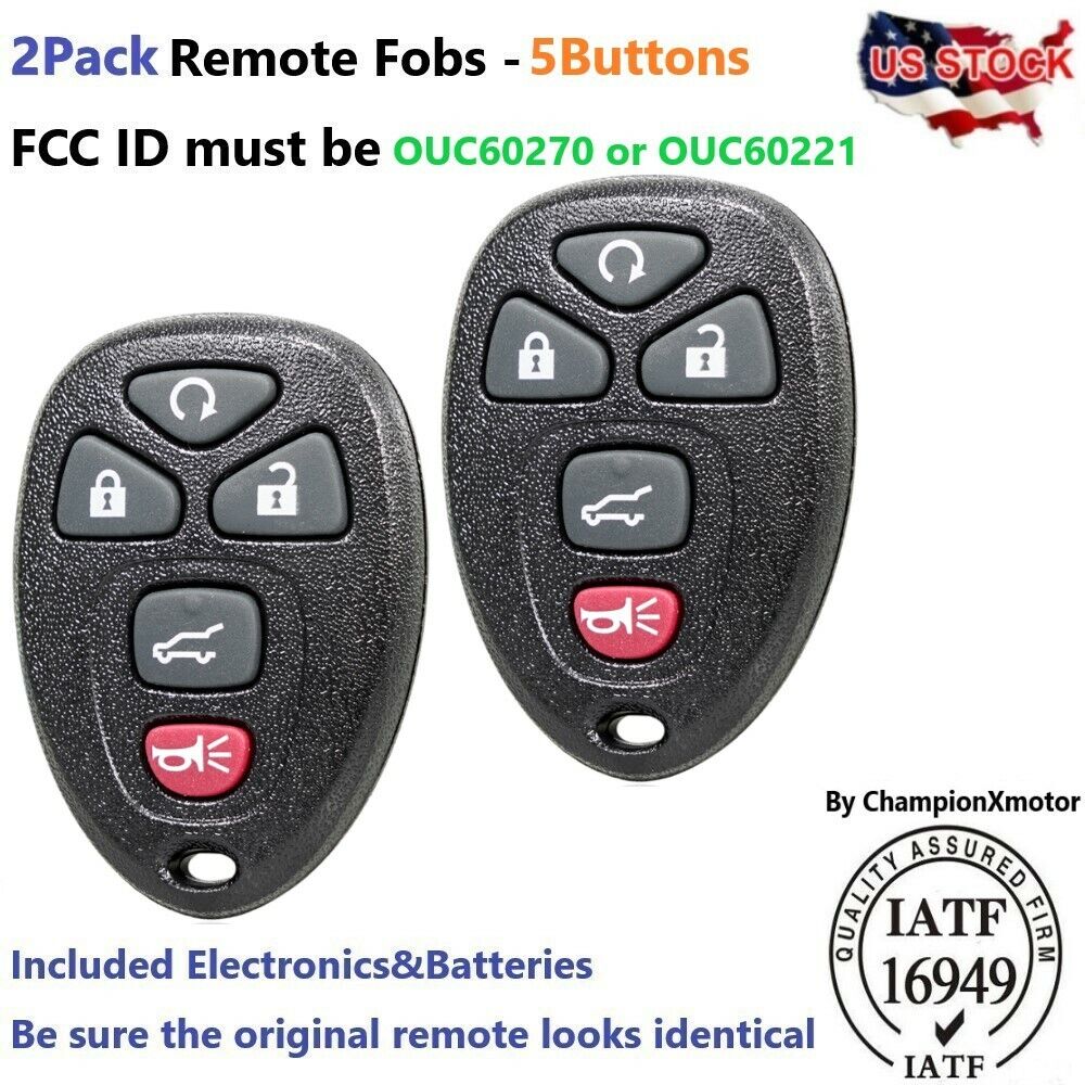 2 For 2008 2009 2010 2011 2012 13 Buick Enclave Keyless Entry Remote Car Key Fob