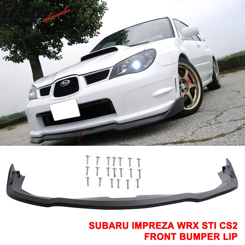 Fits 06-07 Subaru Impreza WRX STI CS2 Front Bumper Lip Splitter Unpainted PP