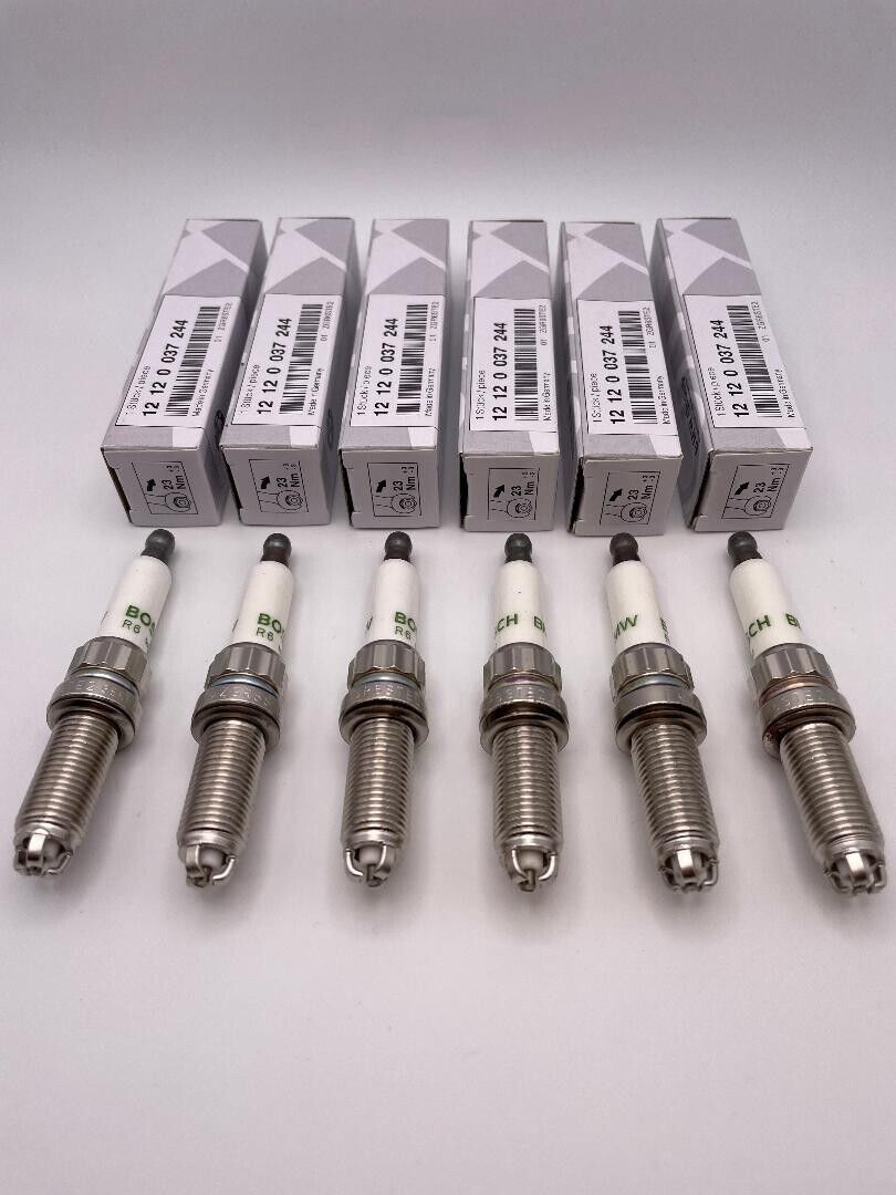 6pc NEW OEM Spark Plugs ZGR6STE2 For BMW E60 E90 E92 E93 135i 335i 535i  