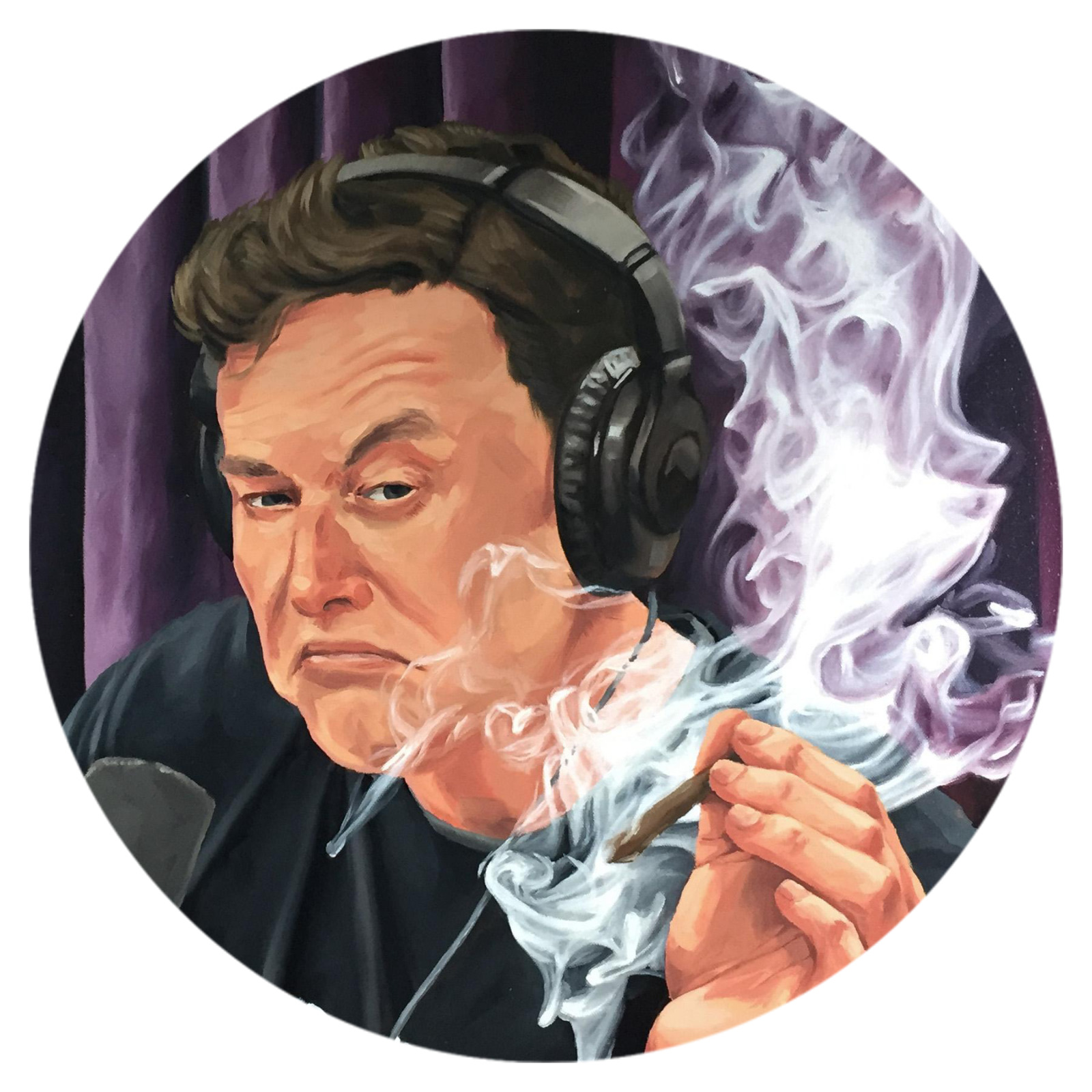 Elon Musk Smoking Sticker Joe Rogan Show Decal #RS34