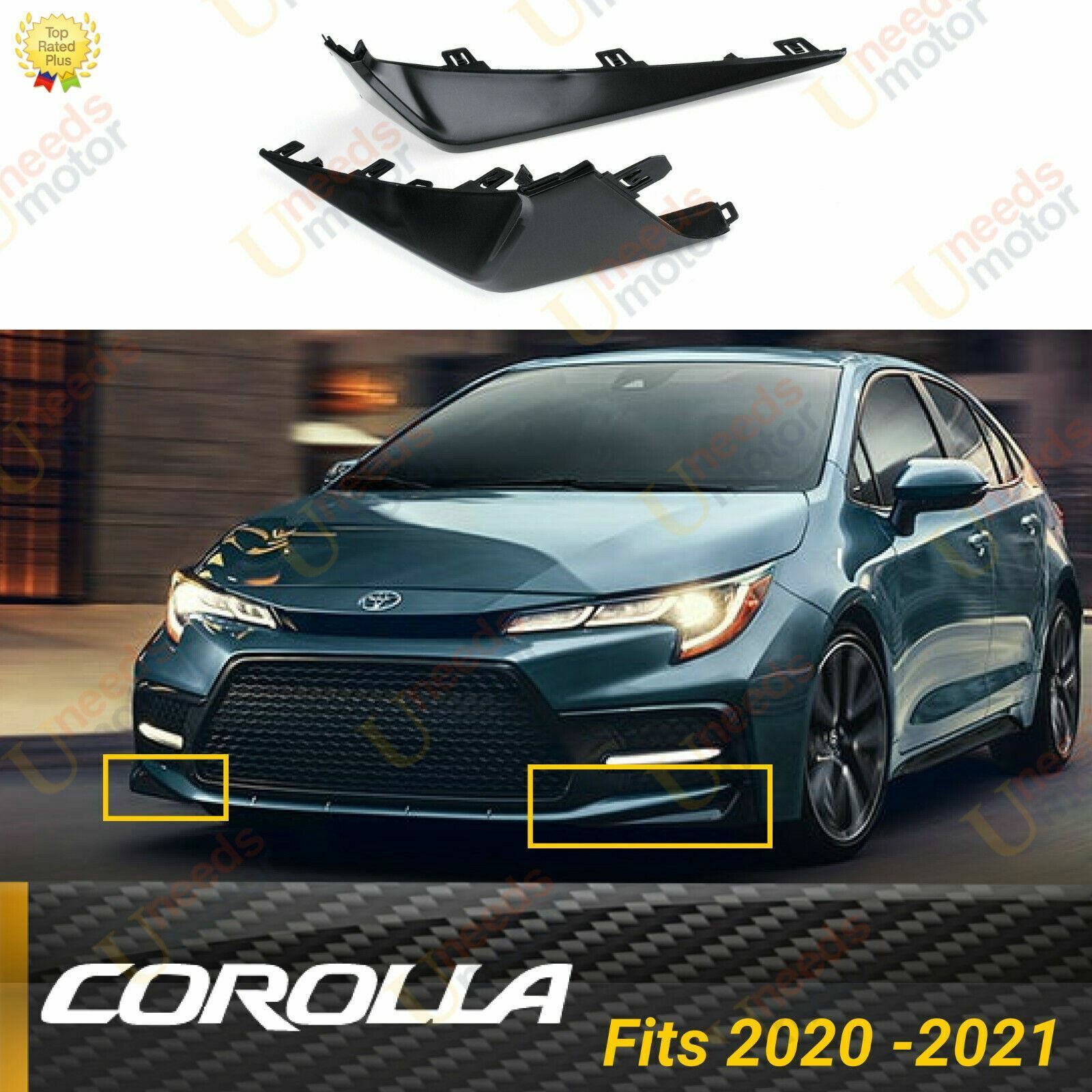 For 2020 2021 Toyota Corolla SE XSE Front Bumper Lower Lid Guard Molding Trim