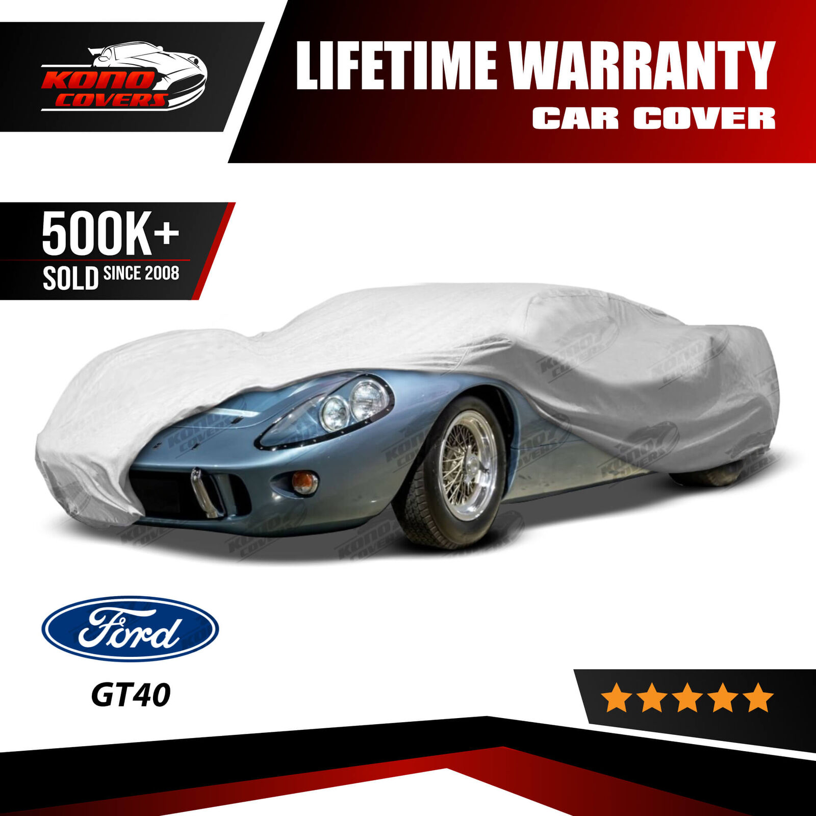 Ford GT40 4 Layer Car Cover Fitted In Out door Water Proof Rain Snow Sun Dust