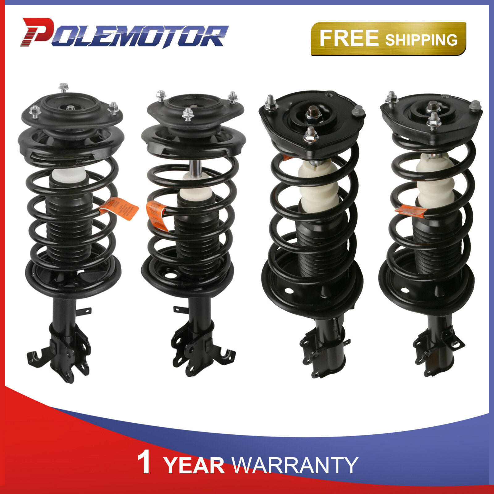 4x Shock Absorbers Struts Assembly For 93-02 Toyota Corolla Prizm Front & Rear