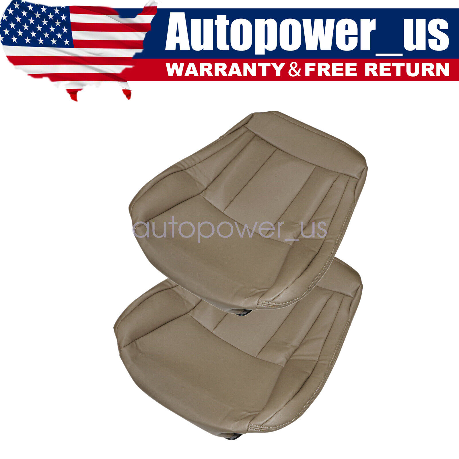 For 1996-02 Toyota 4Runner Driver & Passenger Bottom Leather Seat Cover Oak Tan