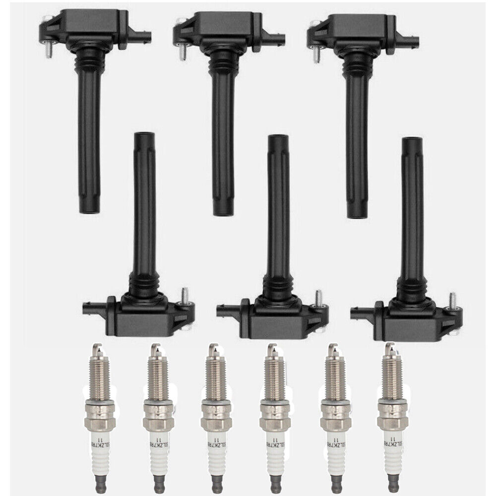 6x Ignition Coils + 6x Spark Plugs Set for Chrysler Dodge Jeep Ram 3.2L/3.6L V6