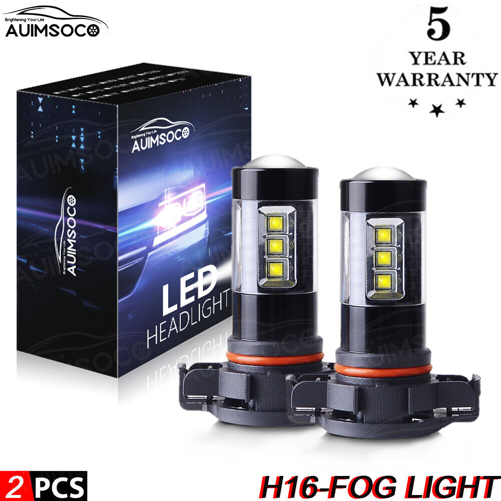5202/H16 LED Fog Light Bulbs For Chevy Silverado 1500 2500HD 2007-2015 6000K 2x