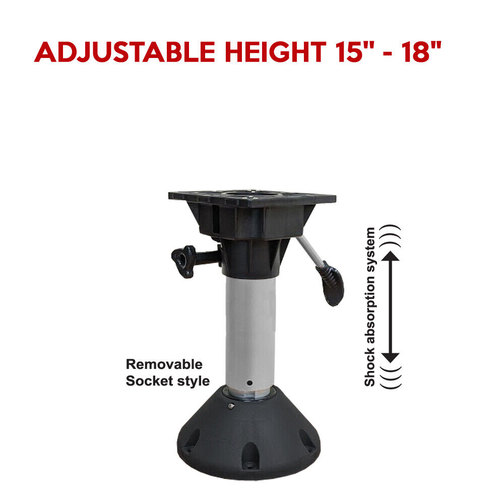 Waverider Socket Pedestal Shock Absorb / Adjustable height / Dome shape base