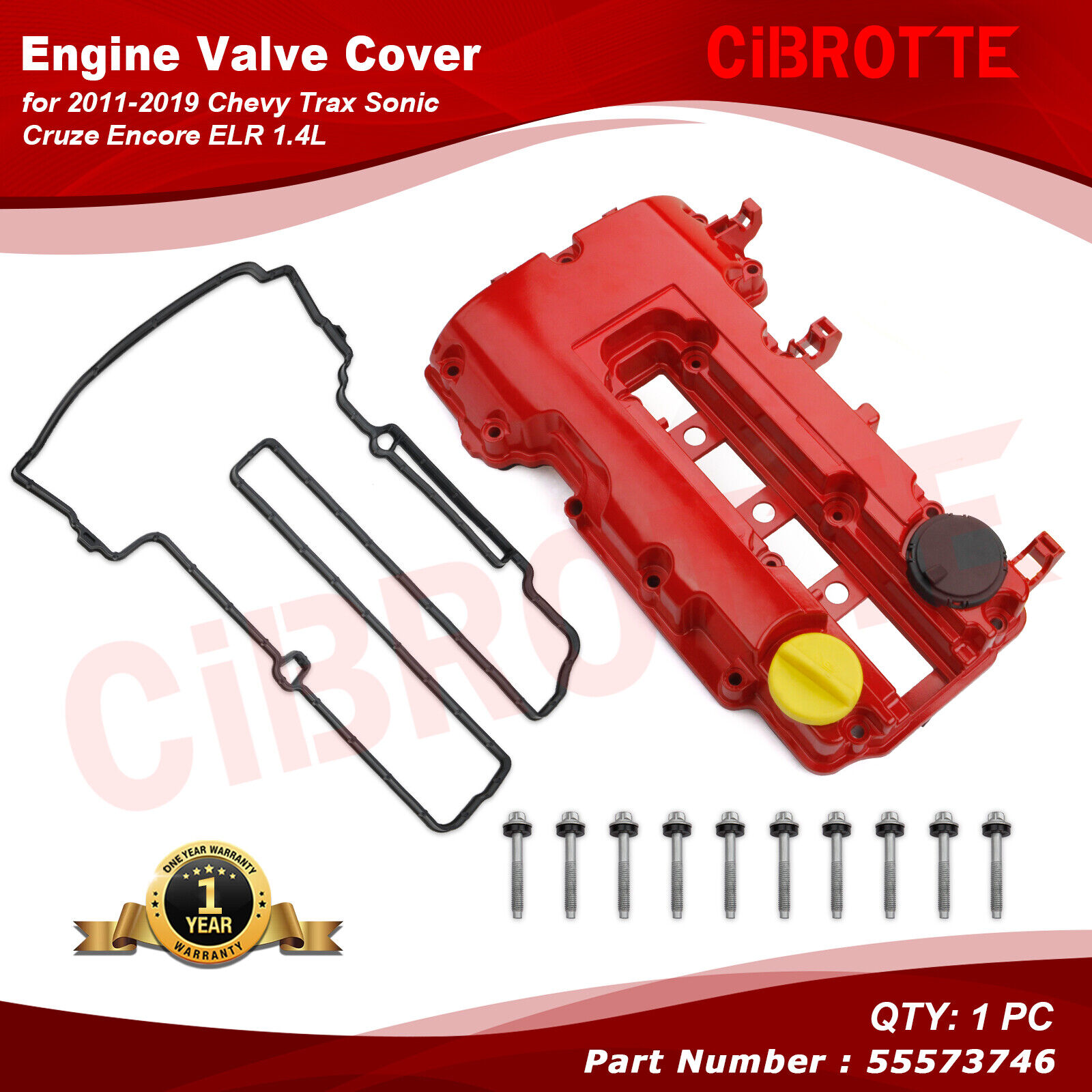 Upgrade Performance Aluminum Valve Cover for 11-19 Chevy Trax Sonic Cruze 1.4L🏅