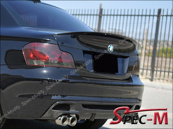 Painted 668 Black Performance Trunk Lip Spoiler For BMW E82 128i 135i 1 M Coupe