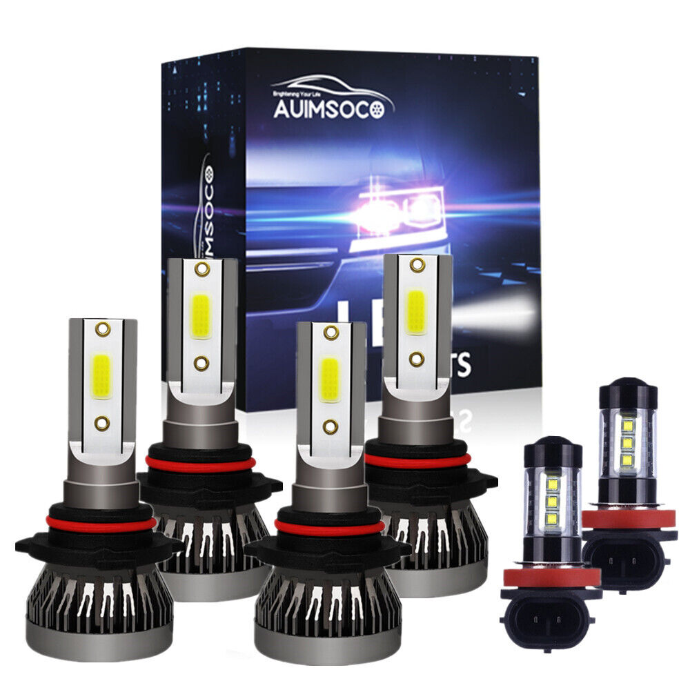 For Chrysler 200 Sedan 4-Door 2013-2014 - Front LED Headlight Bulbs + Fog Lights
