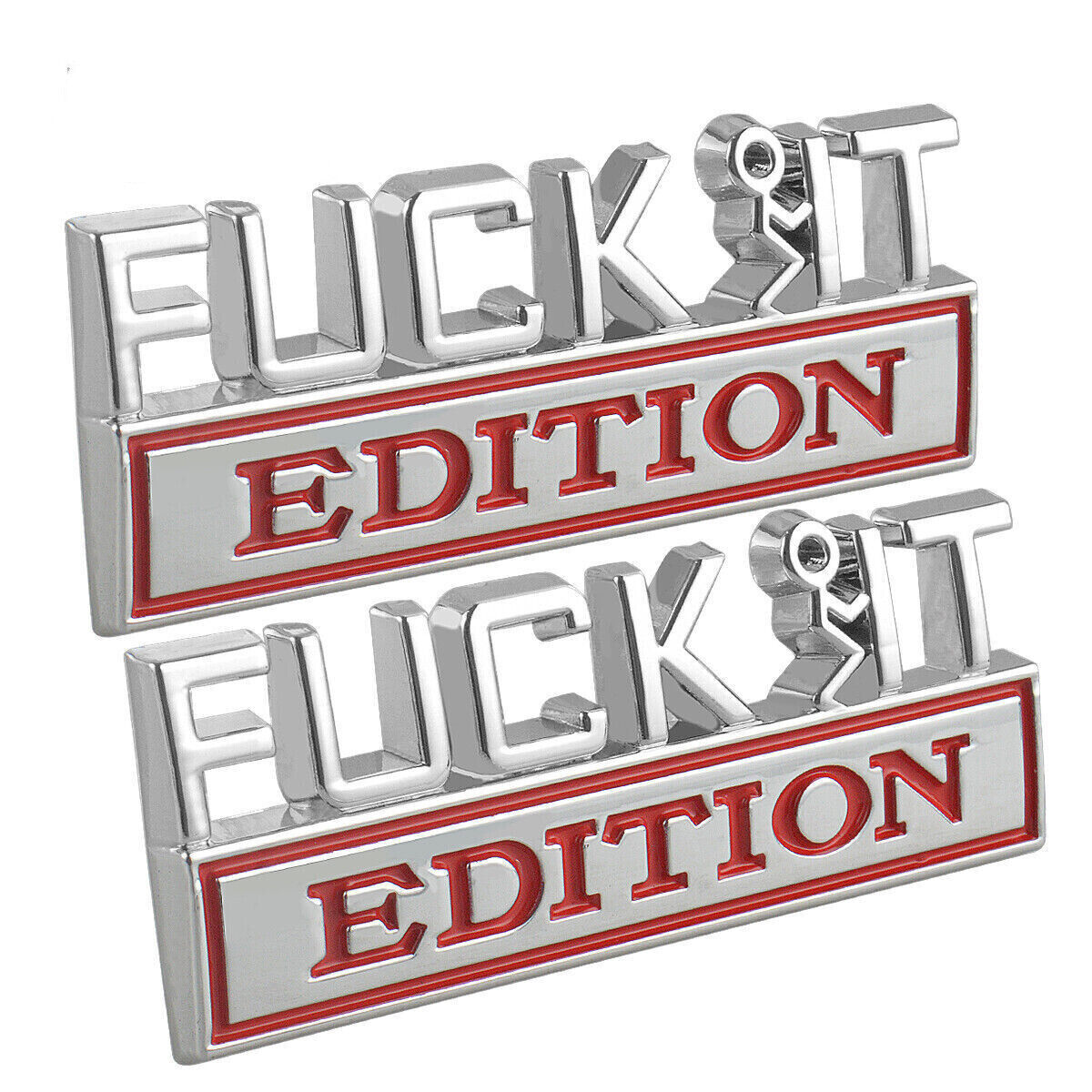 2X F*CK IT EDITION 3D Emblem Badges Sticker Decal for Chevy Car Truck Universal