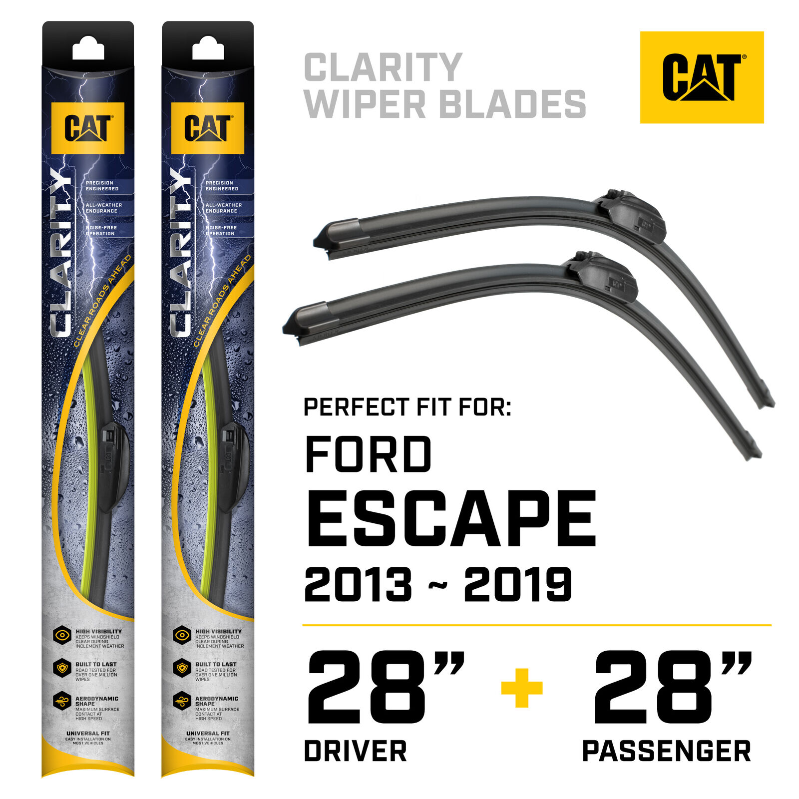 CAT Clarity Windshield Wiper Blades 28+28\