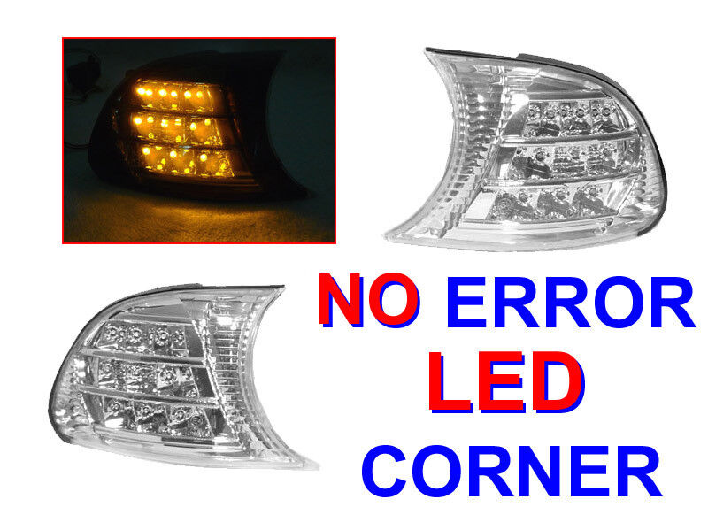 DEPO Amber LED M3 Screw-On Clear Corner Signal Lights For 2002-2006 BMW E46 LCI