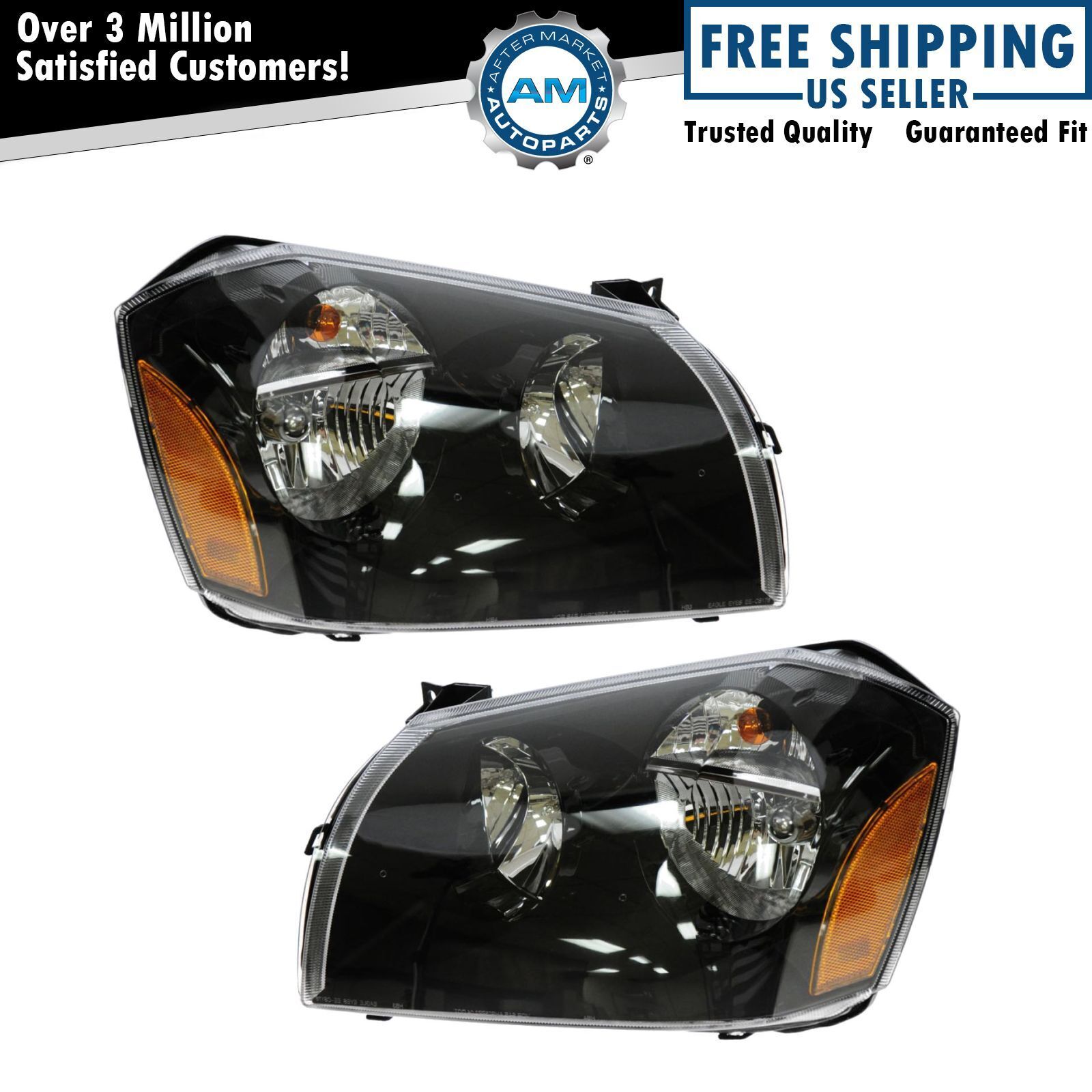 Headlight Set Left & Right For 2005-2007 Dodge Magnum CH2502166 CH2503166