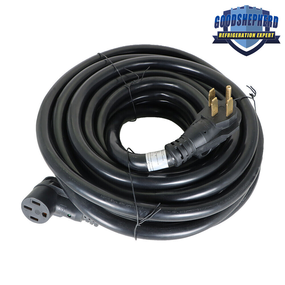 15-50FT 50 Amp RV Heavy Duty Extension Cord Power Supply Cable w/ Cord Organizer