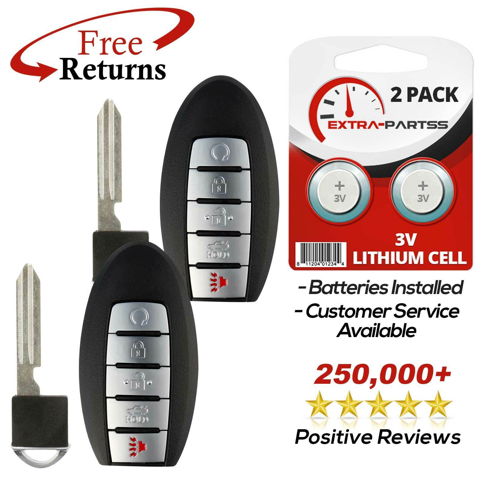 2 For 2013 2014 2015 Nissan Altima 5btn Keyless Smart Remote Car Key Fob