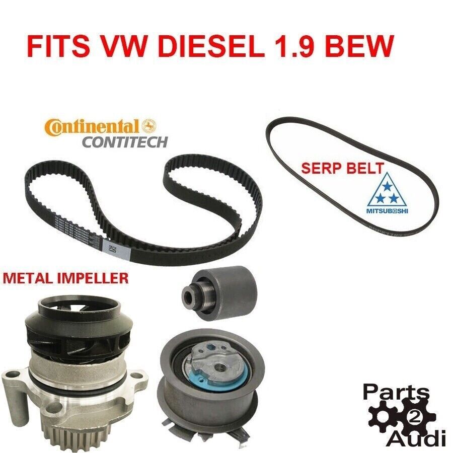 Timing Belt Water Pump Kit Serp Belt & Tools VW Diesel TDI 1.9 BEW Complete Kit