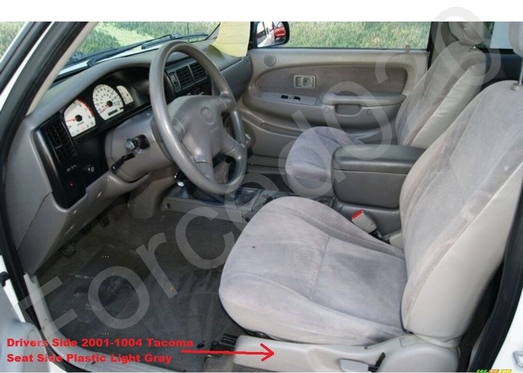 Toyota Tacoma Drivers Side Seat Plastic Cover Panel OEM Light Gray  2001-2004