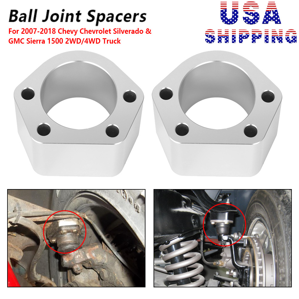 US 2x Ball Joint Spacers 2 Inches For 07-18 GMC Sierra 1500 Chevy Chevrolet C10