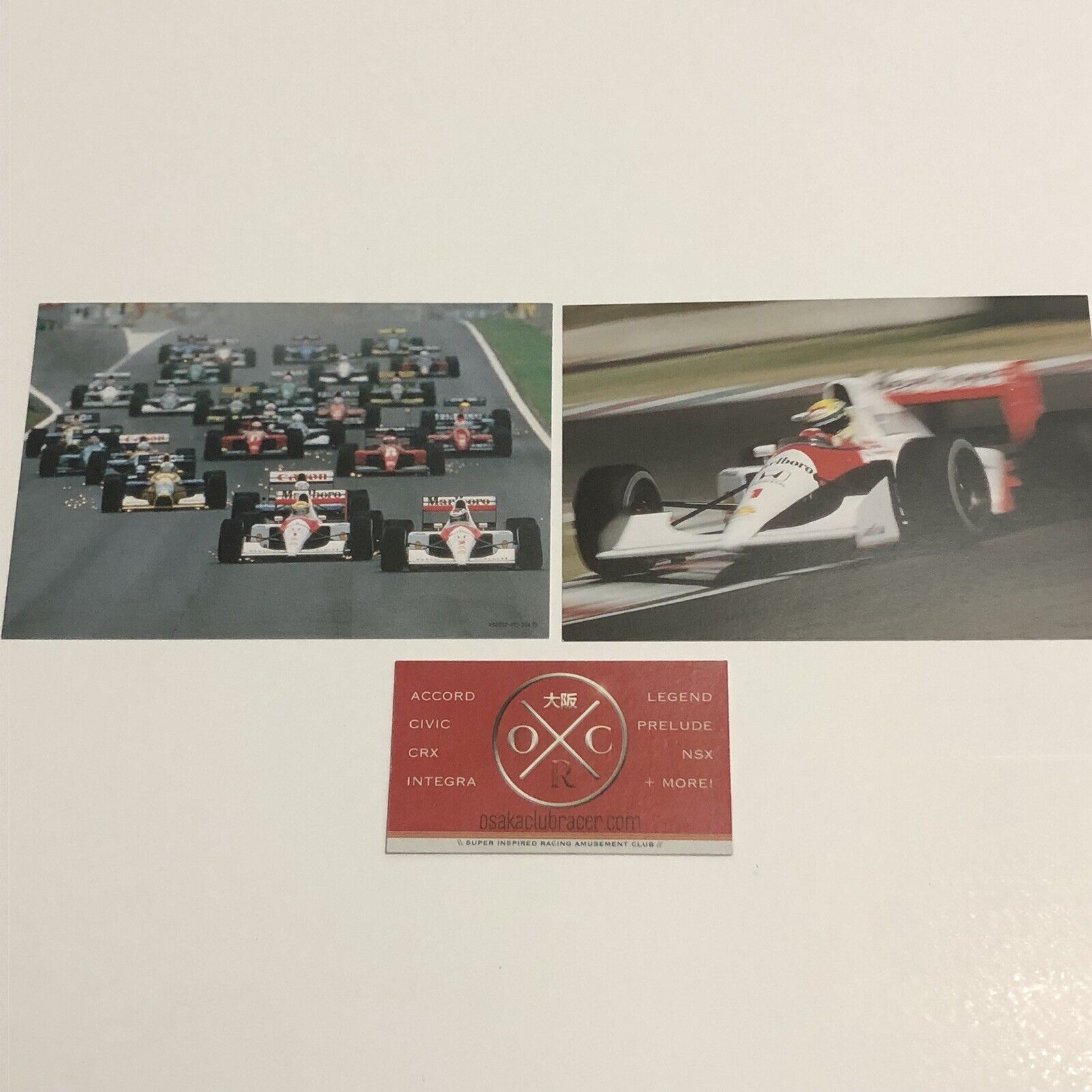 Vintage Ayrton Senna Postcard Set Rare Honda Verno JDM NSX McLaren F1 1992 91 93