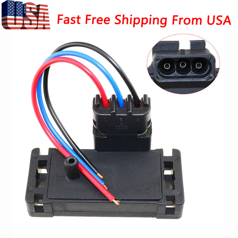 2BAR 2 BAR MAP Sensor Turbo Boost For GM With Plug Connector Pigtail 16009886