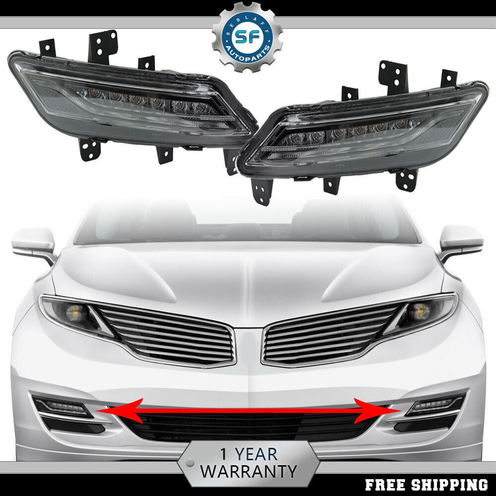 For 2013-2016 Lincoln MKZ LED Fog Light Driving Lamp Assembly Right+Left Side